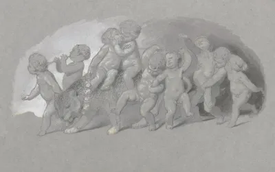 Ein Von Amoretten Gebildeter Bacchantenzug