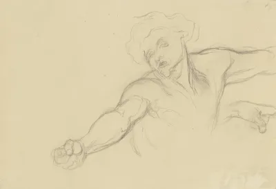 Einer Der Richard Iii Heimsuchenden Geister Die Rechte Hand Mit Geballter Faust Vorstreckend