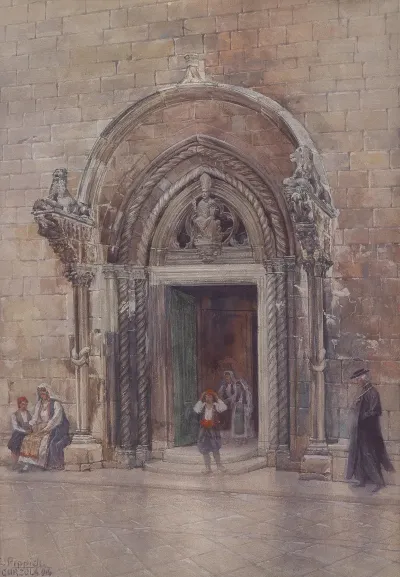 Eingang Zum Dom Von Curzola
