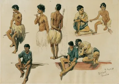 Eingeborene Der Insel Puinipet Ponape Caroline Islands