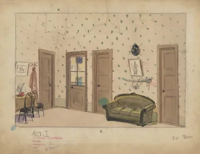 Einmal Mensch Sketch No 1 Act I Domestic Interior
