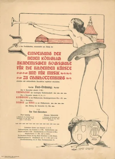 Einweihung Der Neuen Koniglich Akademischen Hochschule Fur Die Bildenden Kunste Und Fur Musik Zu Charlottenburg