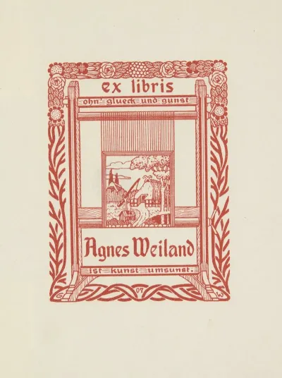 Ekslibris Agnes Weiland