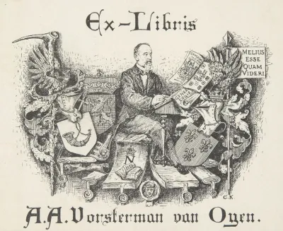 Ekslibris Antonie Abraham Vorsterman Van Oijen 1845 1912