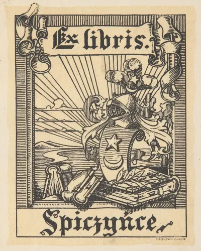 Ekslibris Biblioteki Teresy I Henryka Tyszkiewiczow W Spiczyncach 2