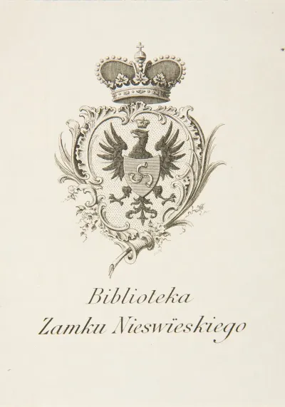 Ekslibris Biblioteki Zamku Nieswieskiego