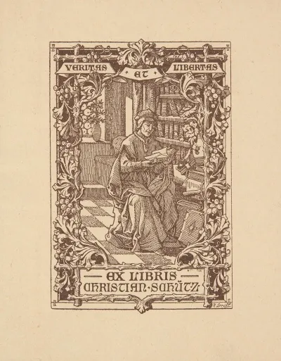 Ekslibris Christian Schutz 1829 1913