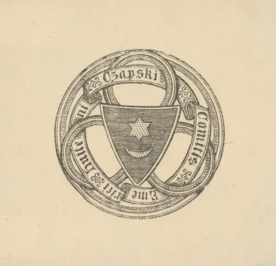 Ekslibris Emeryka Hutten Czapskiego 1828 1896