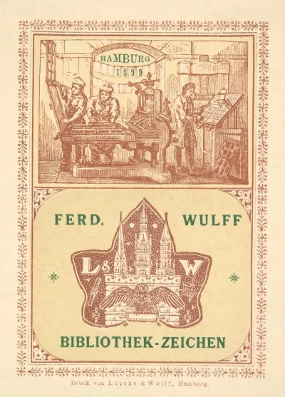 Ekslibris Ferdinand Wulff Hamburg 2