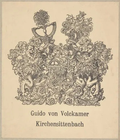 Ekslibris Guido Volckamer Von Kirchensittenbach 1860 1940