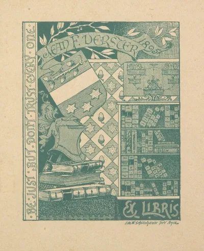 Ekslibris Jean Francois Verster 1860 1926
