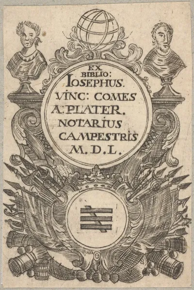 Ekslibris Jozefa Wincentego Platera 1745 1806