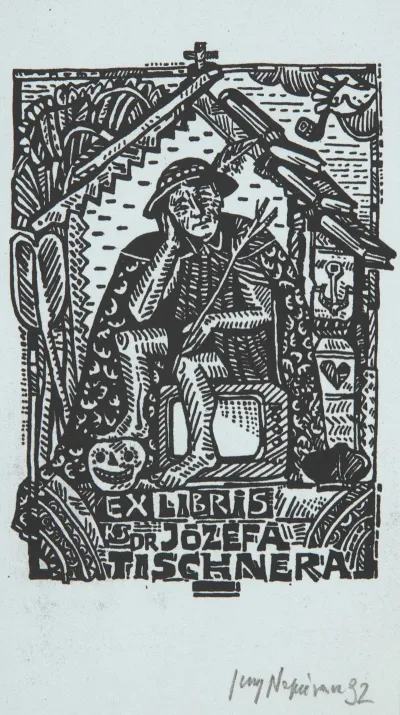 Ekslibris Ksiedza Jozefa Tischnera 1931 2000 Wersja C