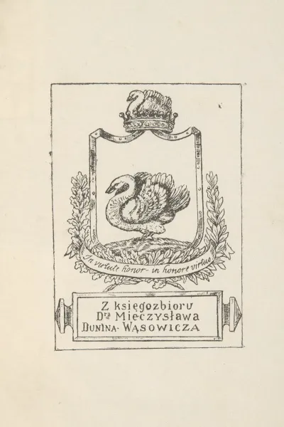 Ekslibris Mieczyslawa Dunin Wasowicza 1849 1913