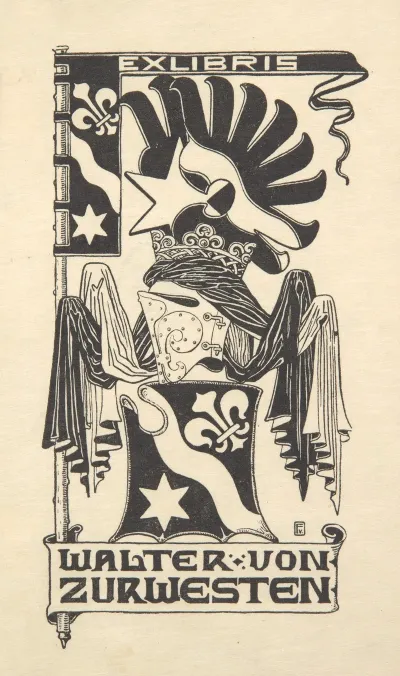 Ekslibris Walter Von Zur Westen 1871 1948 2