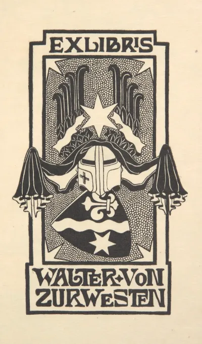Ekslibris Walter Von Zur Westen 1871 1948 3