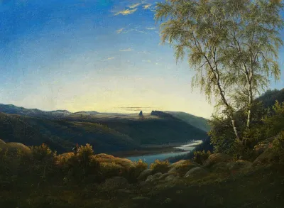 Elblandschaft Bei Sonnenaufgang