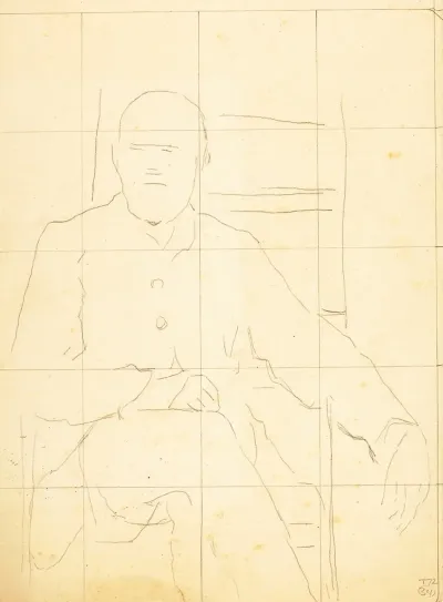 Elderly Man Seated In A Chair