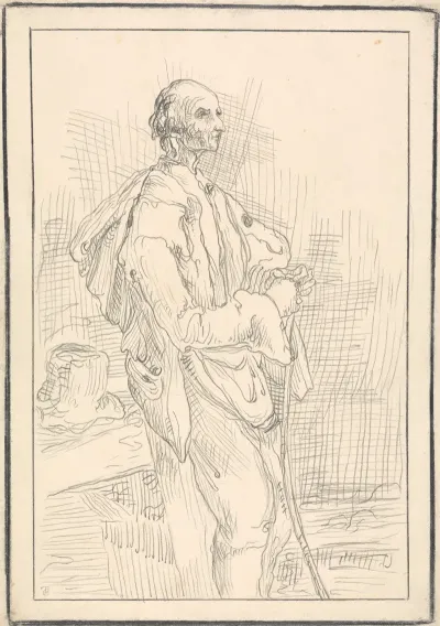 Elderly Rustic Figure