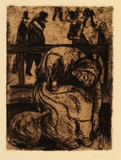 Elderly Woman On A Bench