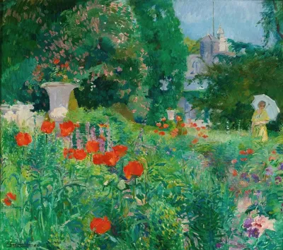 Elegant Dans Le Champ De Coquelicots