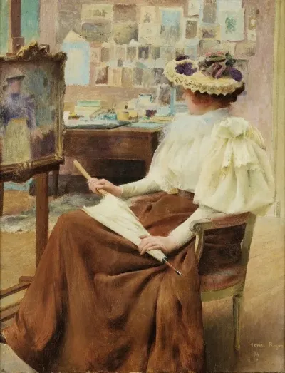 Elegant Lady In The Studio