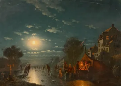 Elegant Skating By Moonlight