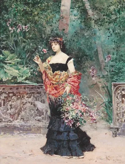 Elegante Dame Im Park