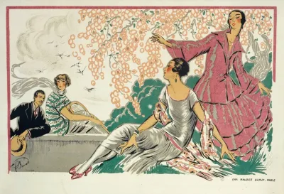 Elegantes Sous Un Feuillage