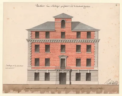 Elevation Dun Auberge Projettee Sur Le Boulevart Cauchoise
