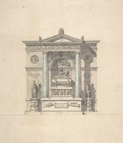 Elevation For A Wall Tomb