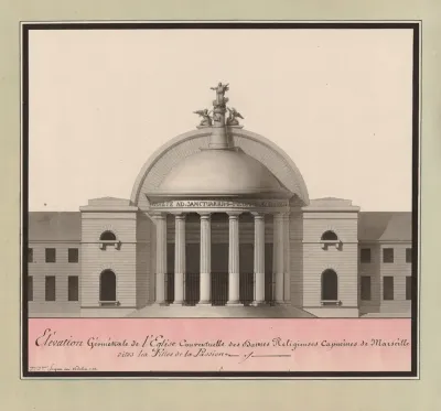 Elevation Geometrale De Leglise Conventuelle Des Dames Religieuses Capucines De Marseilles Dites Les Filles De La Passion