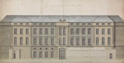 Elevation Of The Facade Of The Marche A La Volaille Quai Des Grands Augustins Paris