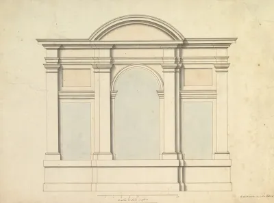 Elevation Of Wall Decoration In The Villa Medici