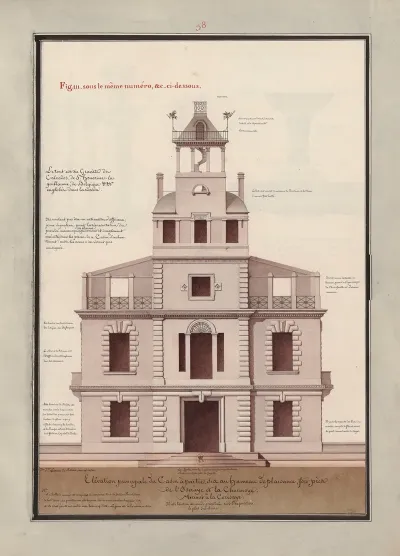 Elevation Principale Du Casin A Partie Sis Au Hameau De Plaisance Fort Pres De Loseraye Et De La Charmoye Renant A La Cerisaye