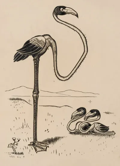 Eleven Comic Strip Frames Of Flamingo Shaping Figures With Its Long Neck Pl 3