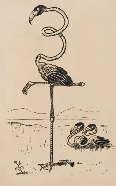 Eleven Comic Strip Frames Of Flamingo Shaping Figures With Its Long Neck Pl 5
