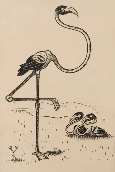 Eleven Comic Strip Frames Of Flamingo Shaping Figures With Its Long Neck Pl 6