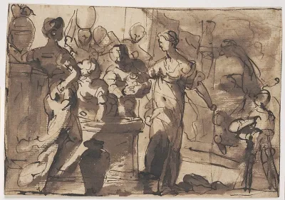Eliezer Og Rebecca Ved Bronden I Byen Nahor