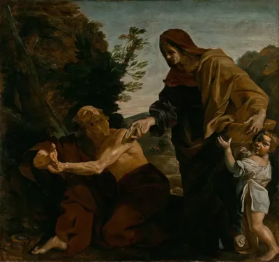 Elijah Receiving Bread From The Widow Of Zarephath