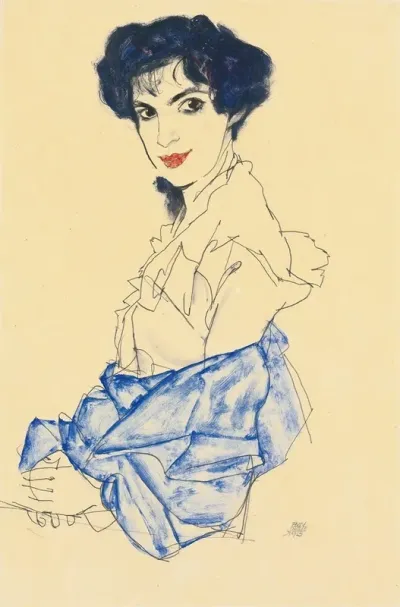 Elisabeth Lederer Seated With Hands Folded