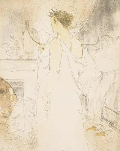 Elles Woman With A Hand Mirror