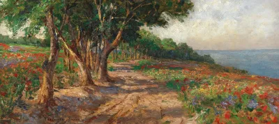 Elm Lined Promenade In Euxinograd