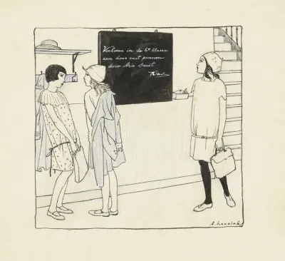 Elsje Kijkend Naar Een Schoolbord 2