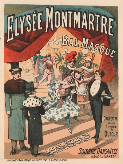 Elysee Montmartre Bal Masque Orchestre Sous La Direction De Dufour