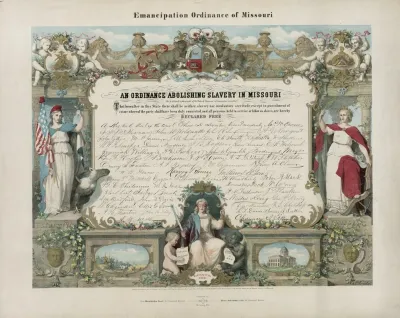 Emancipation Ordinance Of Missouri An Ordinance Abolishing Slavery In Missouri