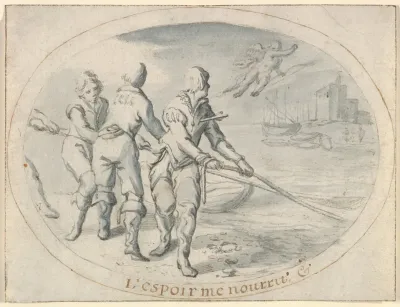Emblem Drawing Hope Sustains Me