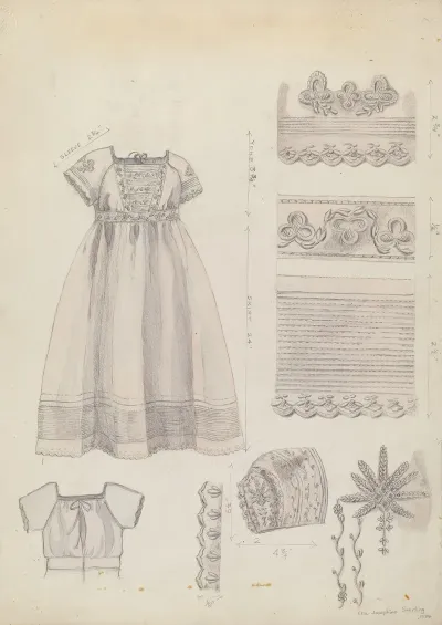 Embroidered Dress Mull Cap