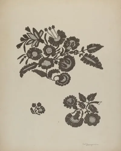 Embroidered Flower Motif