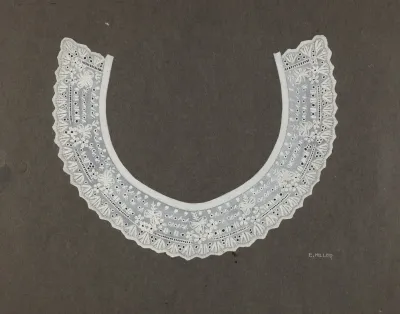 Embroidered Linen Collar 2
